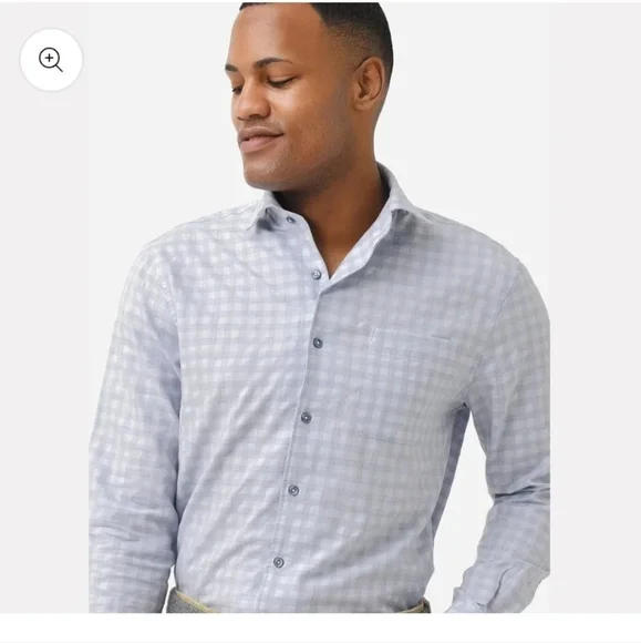 New! Medium Johnnie O 🐟 Top Shelf Westover Wake Long Sleeve Button Shirt - Picture 5 of 5